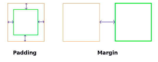Разница между margin и padding